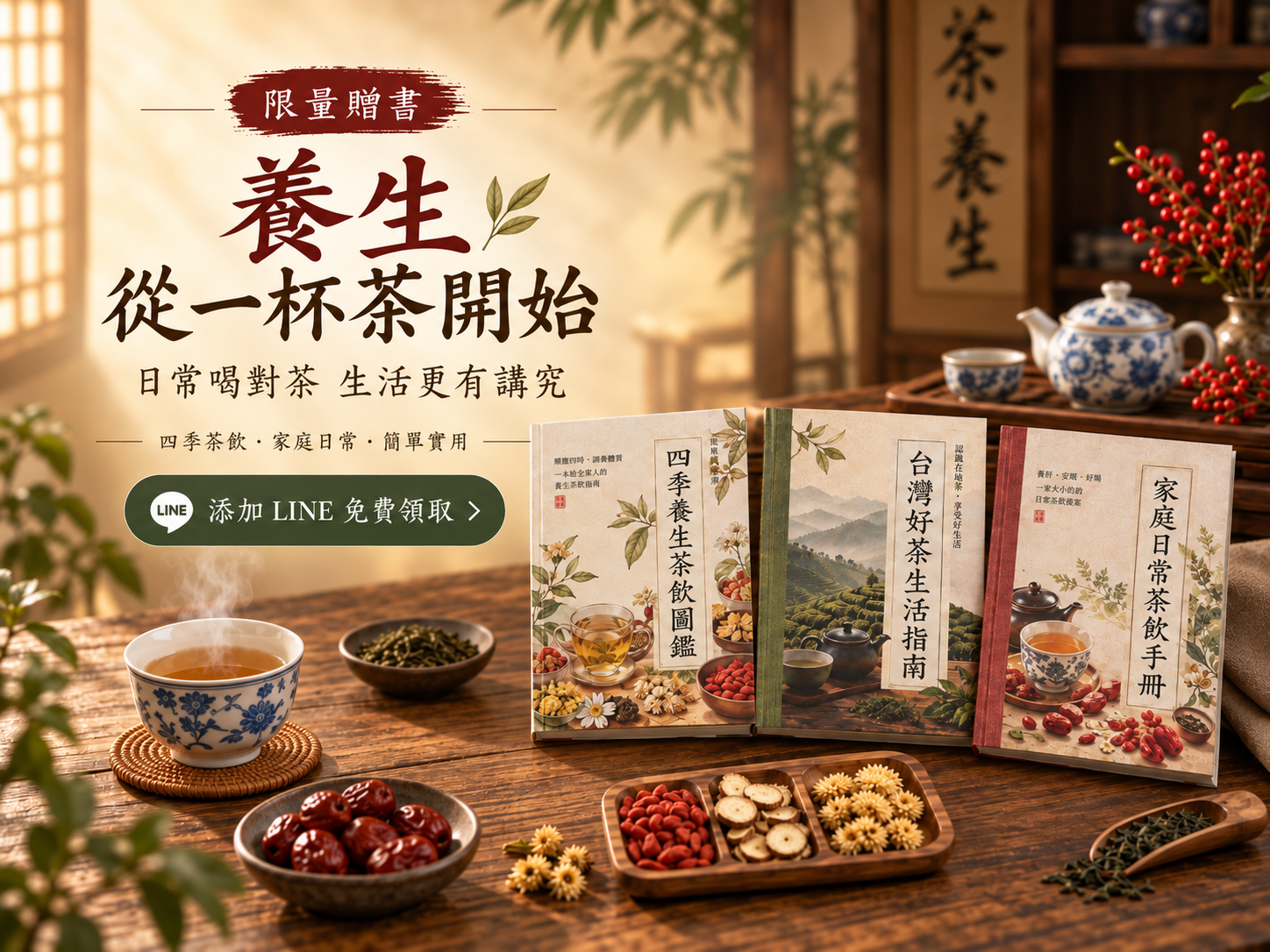 台灣養生茶飲三書套組